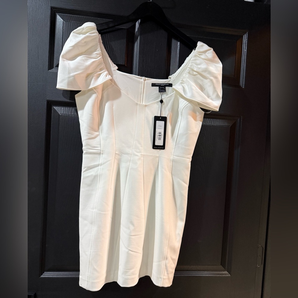 NWT French Connection Cream Off-Shoulder Mini Dress